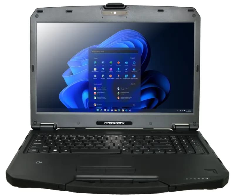 Защищенный ноутбук CyberBook S1275 15,6" FHD (1920 x1080) 400 нит, Intel® Core™i7-1255U 1.7 ГГц - 4.7 ГГц, 8 ГБ DDR5 ОЗУ, 256 Гб PCIe SSD, Wi-Fi 6E + Bluetooth v5.6, микрофон, веб-камера 2 МП, USB 3.2 Gen.2 (тип A)x2, USB 3.2 Gen.2 (тип C) x 1 (поддержка DP), Thunderbolt 4 x 1, Audio, слолт микро SDх1, RJ-45, VGA, HDMI, RS232/RS422/RS485x1, слот SIM, TPM, мембранная клавиатура с подсветкой, слот смарт-карт, разъем для док-станции, IP5X, Windows 10 Pro (SS15X255B2WXWP)